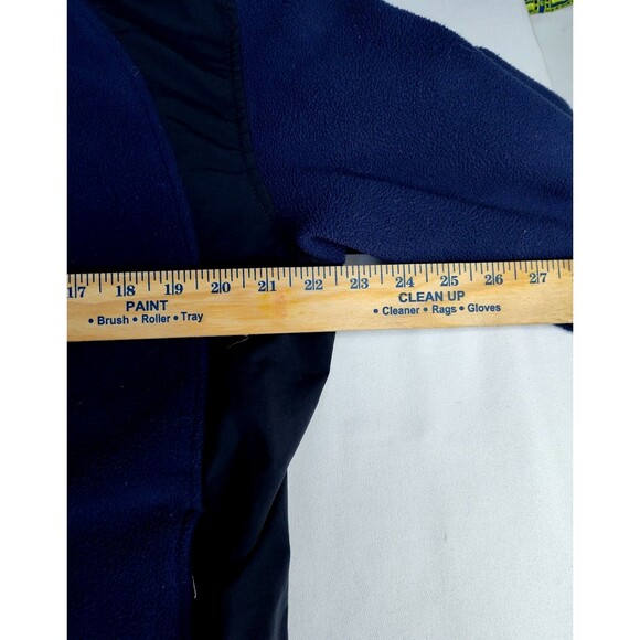 LL Bean Men's Jacket Sz M/L Navy Blue Reversible Utility Pocket Zipper Workwear - Picture 10 of 12